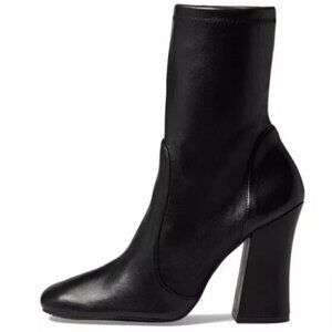 Stuart Weitzman Curveblock 100 bootie in black leather Women's Size 11 New $650